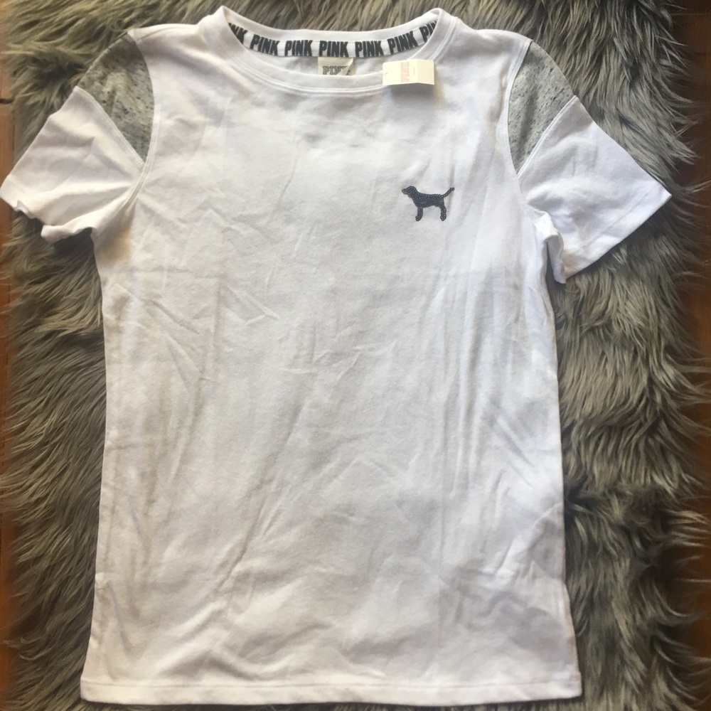 đź–¤SOLDđź–¤VS PINK Varsity Shorts &Bling Tee - Picture 6 of 8